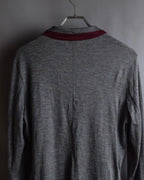 "Vivienne Westwood MAN" Bordeaux piping design draped tailored jacket