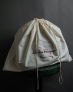 "Salvatore Ferragamo" Vertical gancini drawstring hobo bag