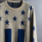 "LIBERAL ARTS" Star pattern oversized knit pullover