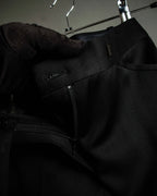 "CHANEL" Fringe design high waist straight cut slacks