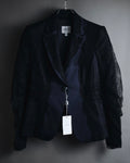 "ARMANI COLLEZIONI" Sheer lace layered tailored jacket