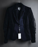 "ARMANI COLLEZIONI" Sheer lace layered tailored jacket