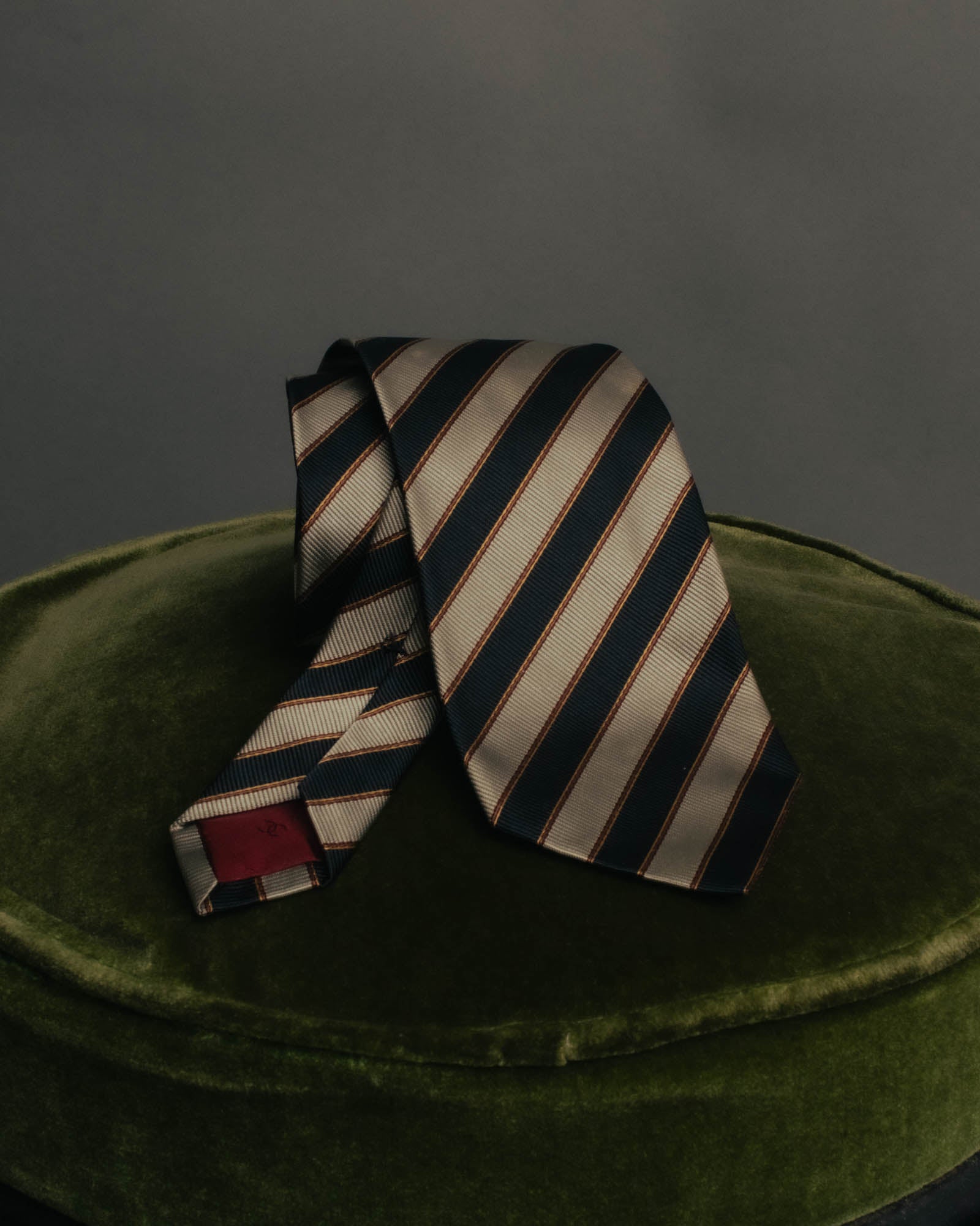 "CHANEL" 90's-00's Classic silk regimental striped tie