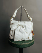 -SPECIAL- “Yves Saint Laurent” 2004-2011 Pilati era bow leather shoulder bag