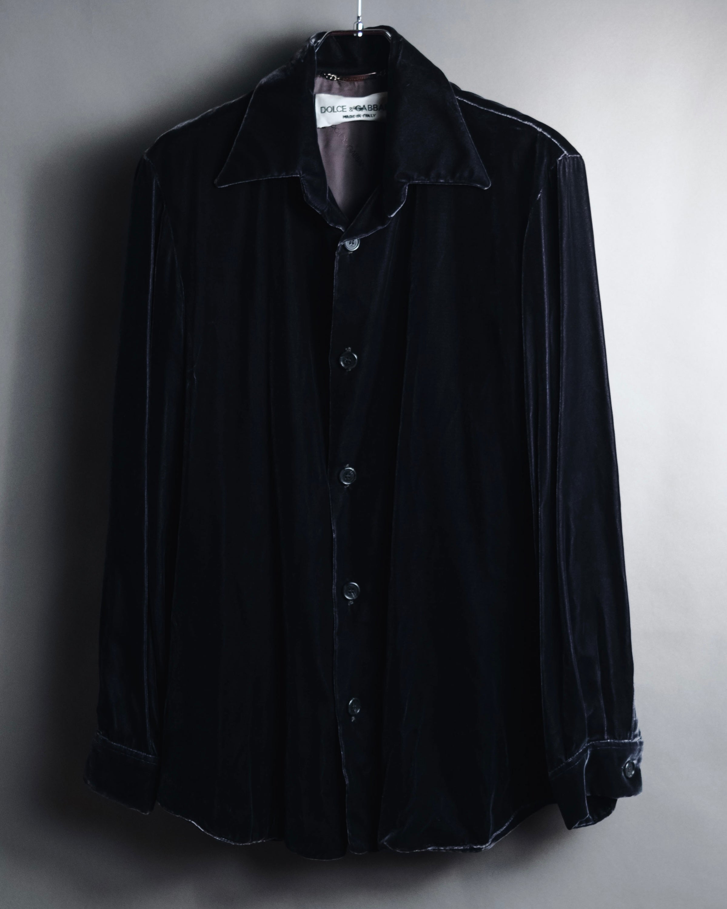 "DOLCE & GABBANA" 00’s viscose blend velour shirt