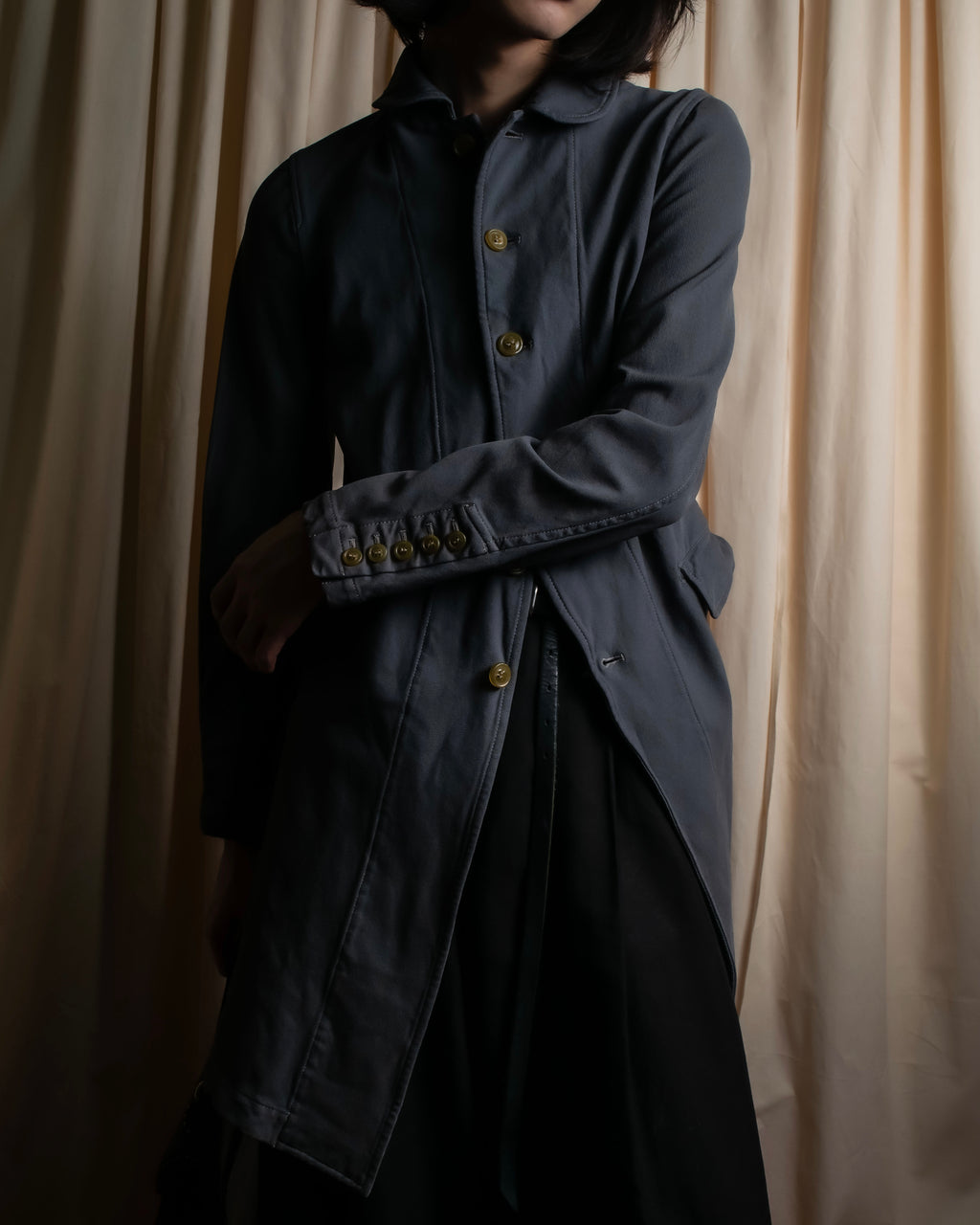 "COMME des GARCONS COMME des GARCONS" Stitchwork placket cut line coat