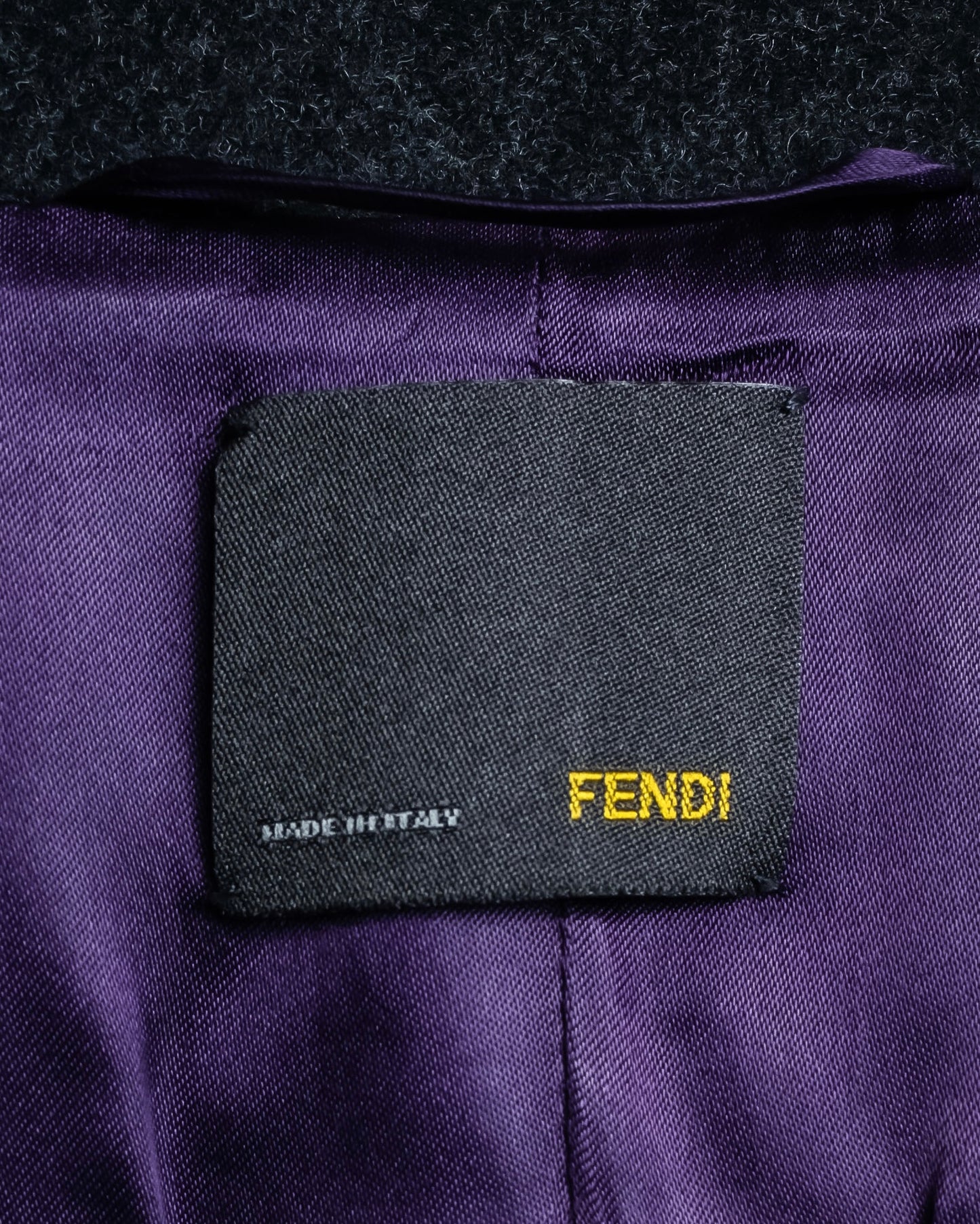 "FENDI" Snap button detail belted trench coat