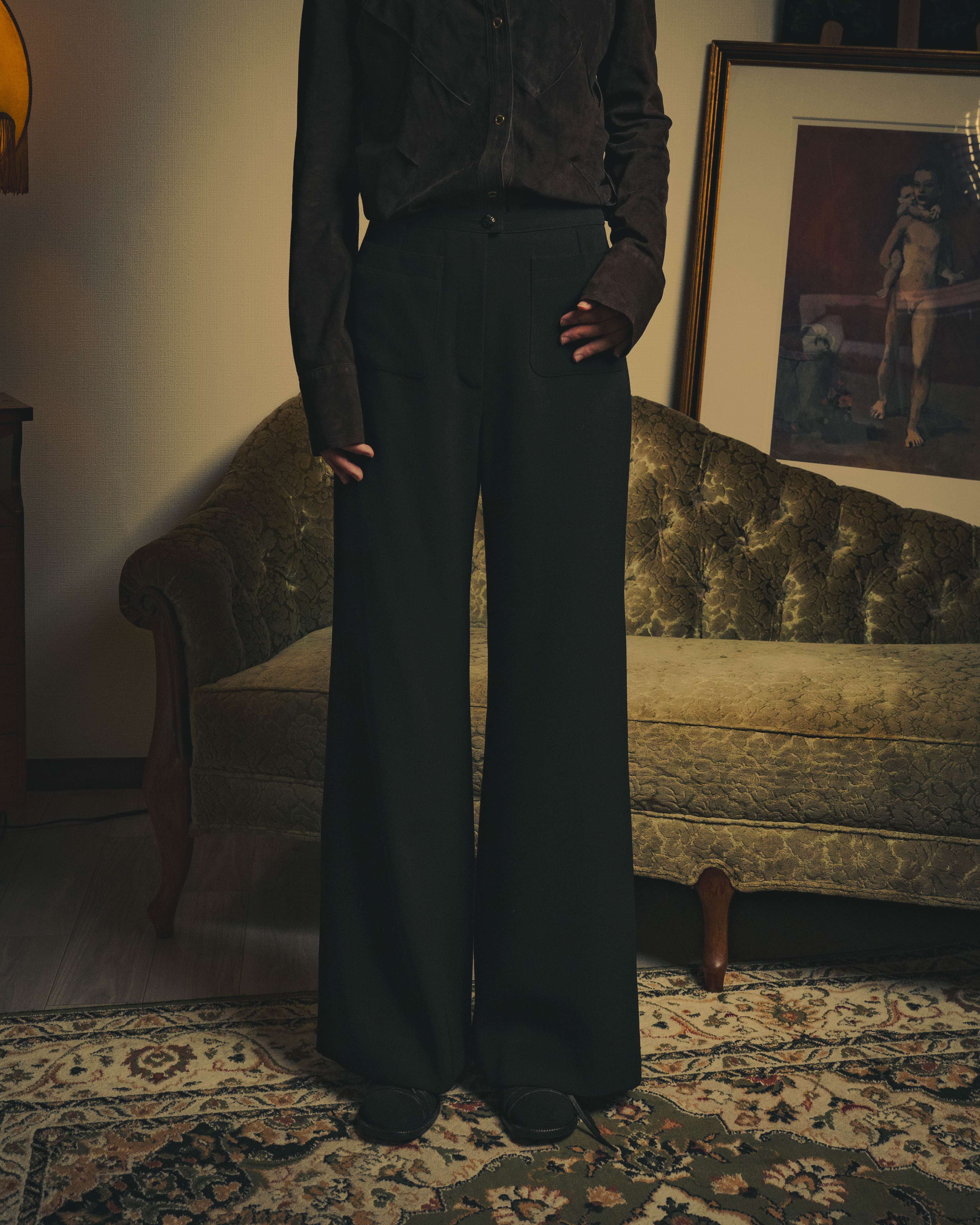 -SPECIAL- "CHANEL" 99SS  Dramatic wide-leg trousers