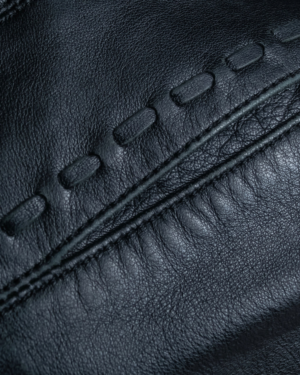 "BALMAIN" Braided detail lamb leather zip-up vest