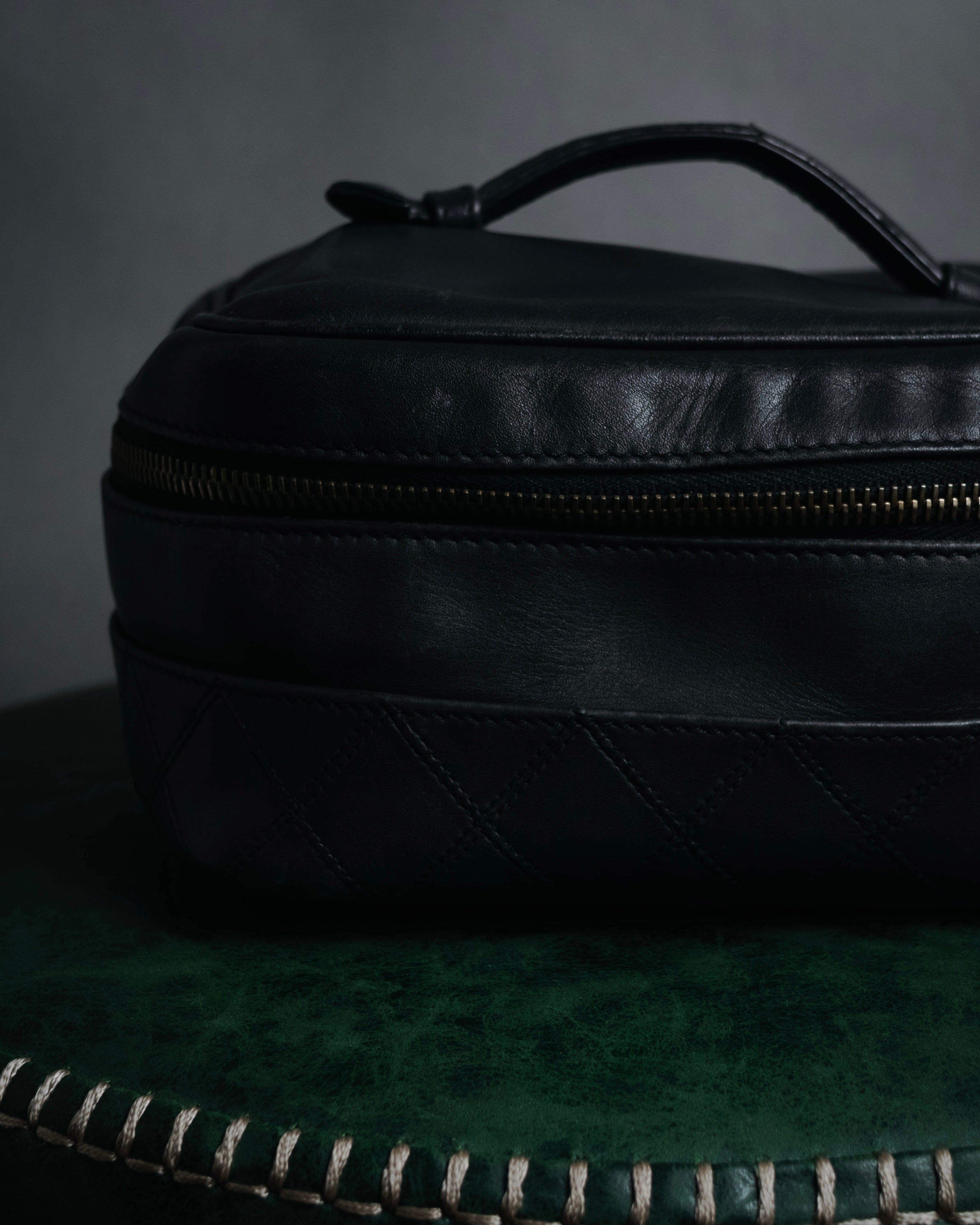 "CHANEL" 90’s Picot stitching lambskin vanity bag