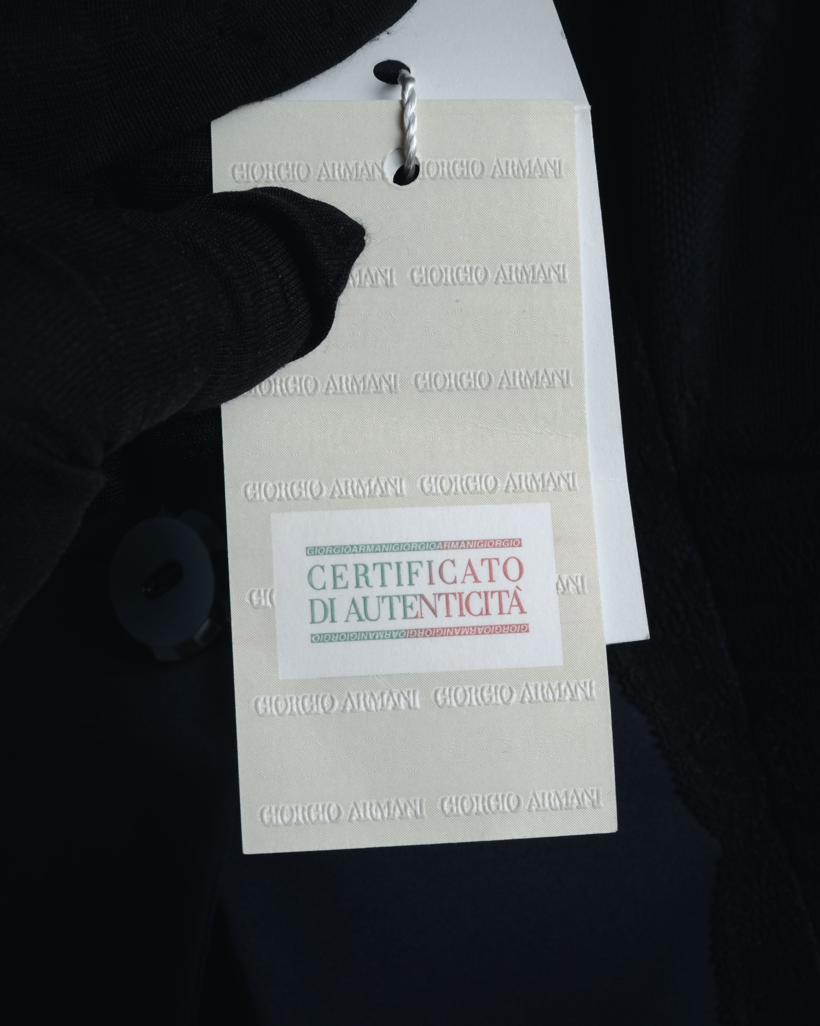 "ARMANI COLLEZIONI" Sheer lace layered tailored jacket