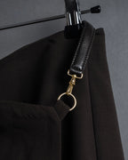 "HERMES" 90's Gold parts design derived from horse tack flared skirt