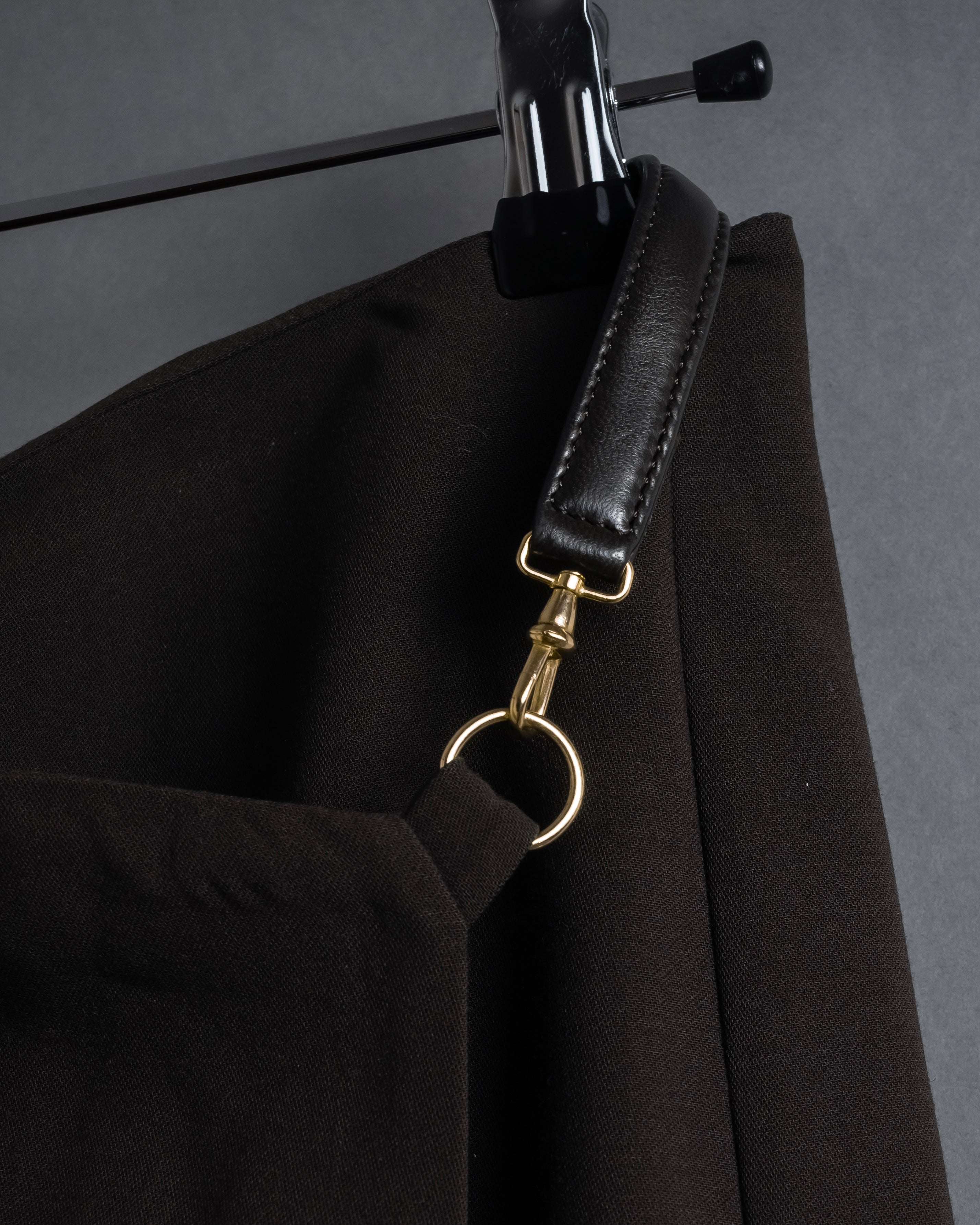 "HERMES" 90's Gold parts design derived from horse tack flared skirt