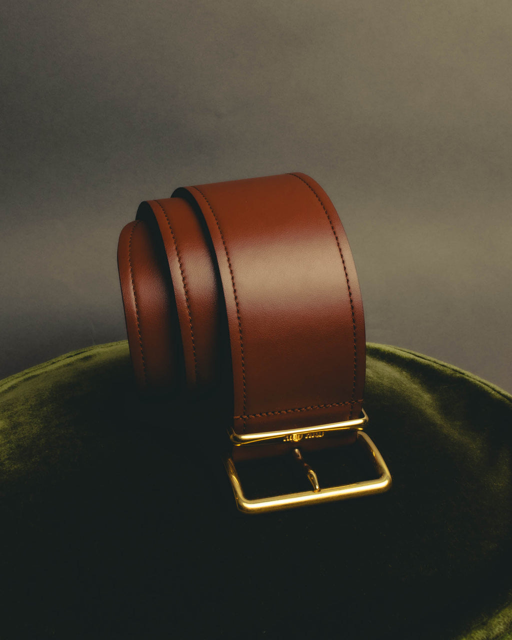 "Miu Miu" 2020's Sculptural wide leather belt