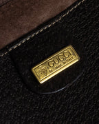 -SPECIAL- "GUCCI"  1980-1986's Inherited model grained leather bamboo bag