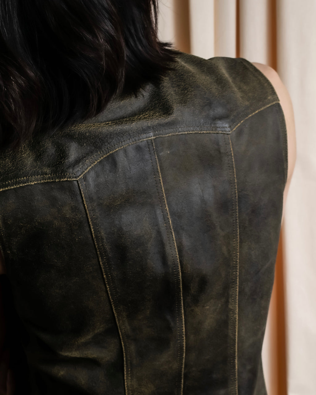 "CHANEL" 2000AW Karl Lagerfeld period calf leather vest