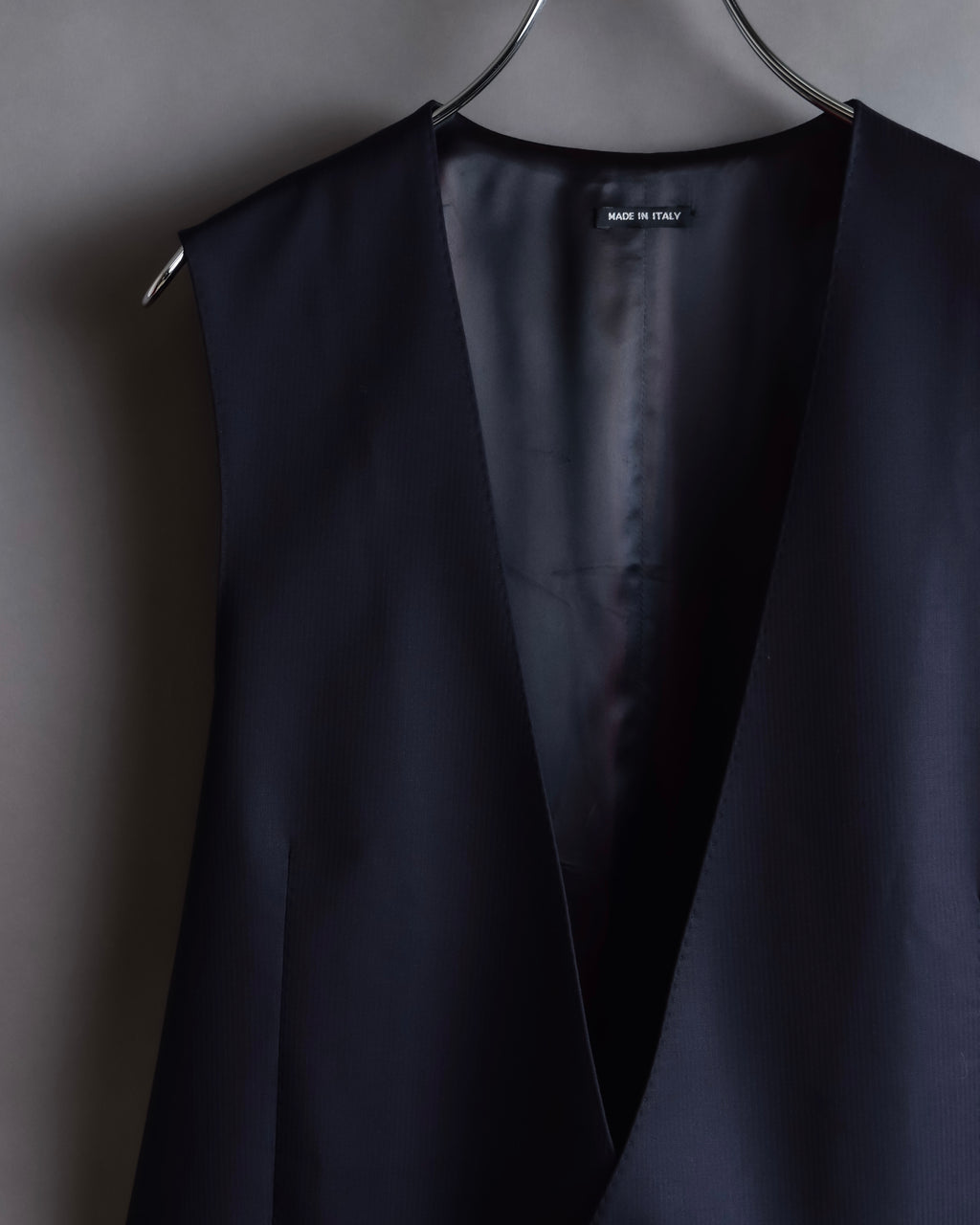 "GIORGIO ARMANI" Deep satin backed tailored wool vest
