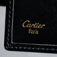 "Cartier" 2C logo engraved leather bi-fold wallet