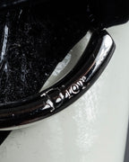 "Dior" Cutting design patent leather pointed toe pumps