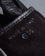 "GUCCI" Horse bit motif fitted leather gloves