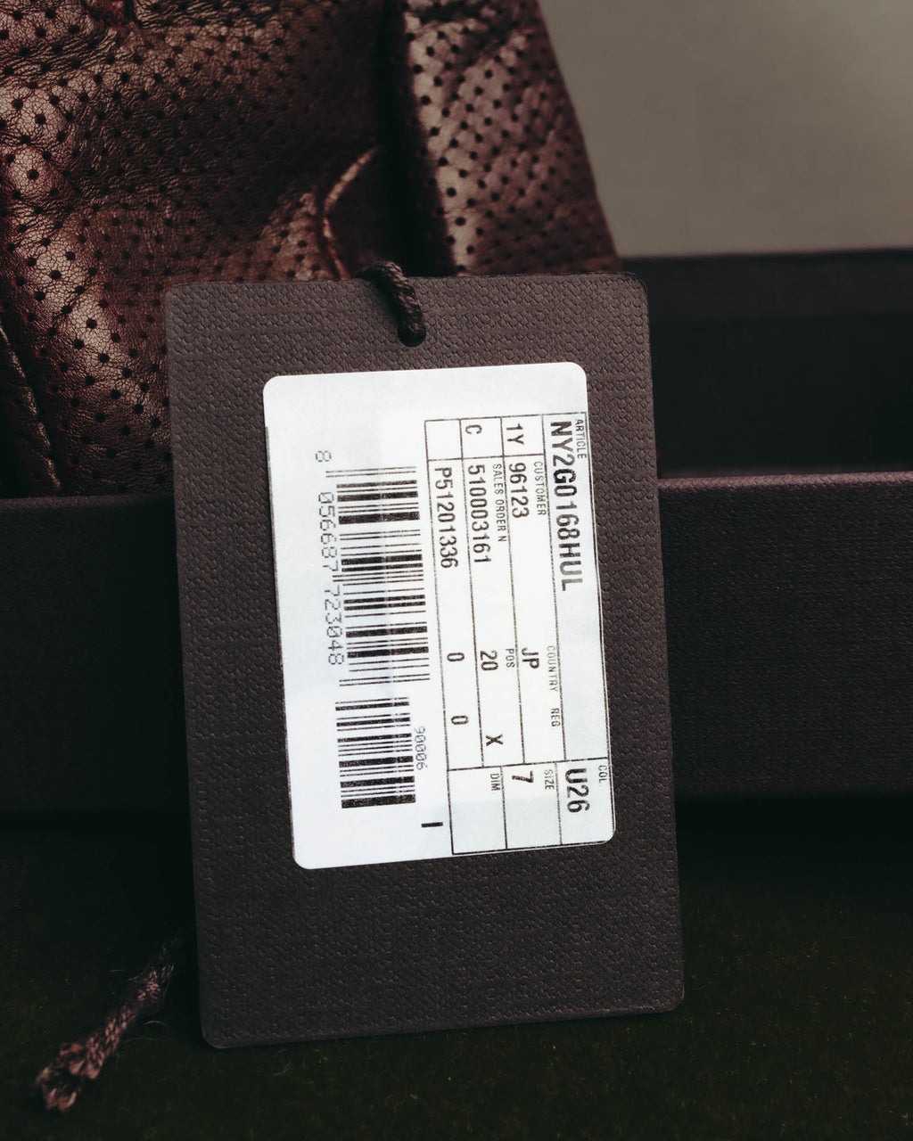 "VALENTINO GARAVANI" 2010's Burgundy perforated leather gloves