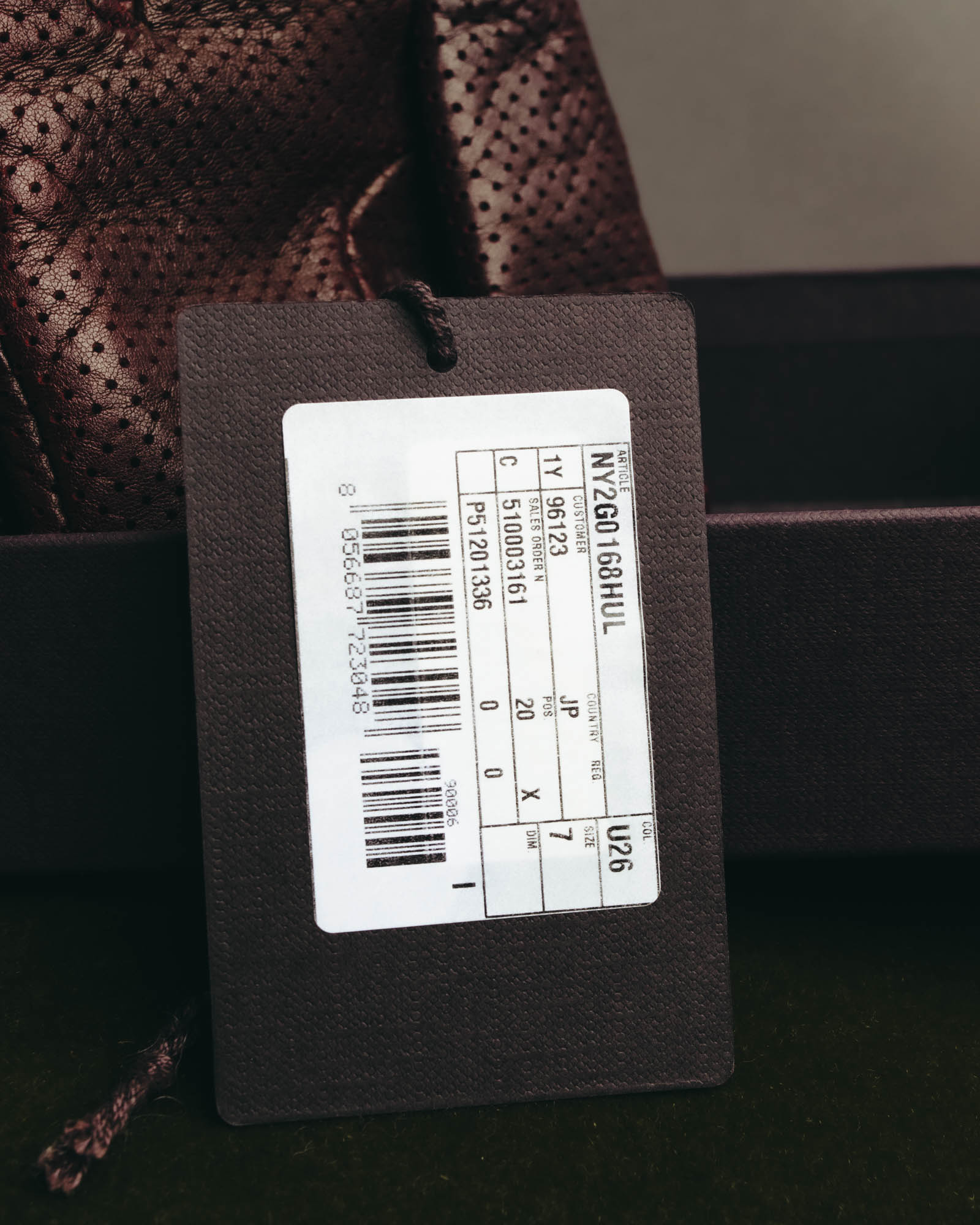 "VALENTINO GARAVANI" 2010's Burgundy perforated leather gloves