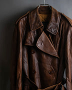 "Burberrys" Vintage-inspired leather oversized trench coat