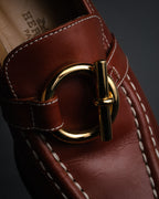 “HERMES” 90’s-00’s Chaine d’ancre hardware loafers