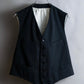 Vintage no collar 6 button tailored vest