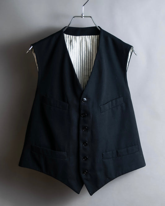 Vintage no collar 6 button tailored vest