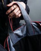 "JIL SANDER navy" bicolor 2way tote bag