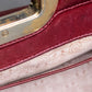 "BVLGARI" Marble motif burgundy color leather shoulder bag