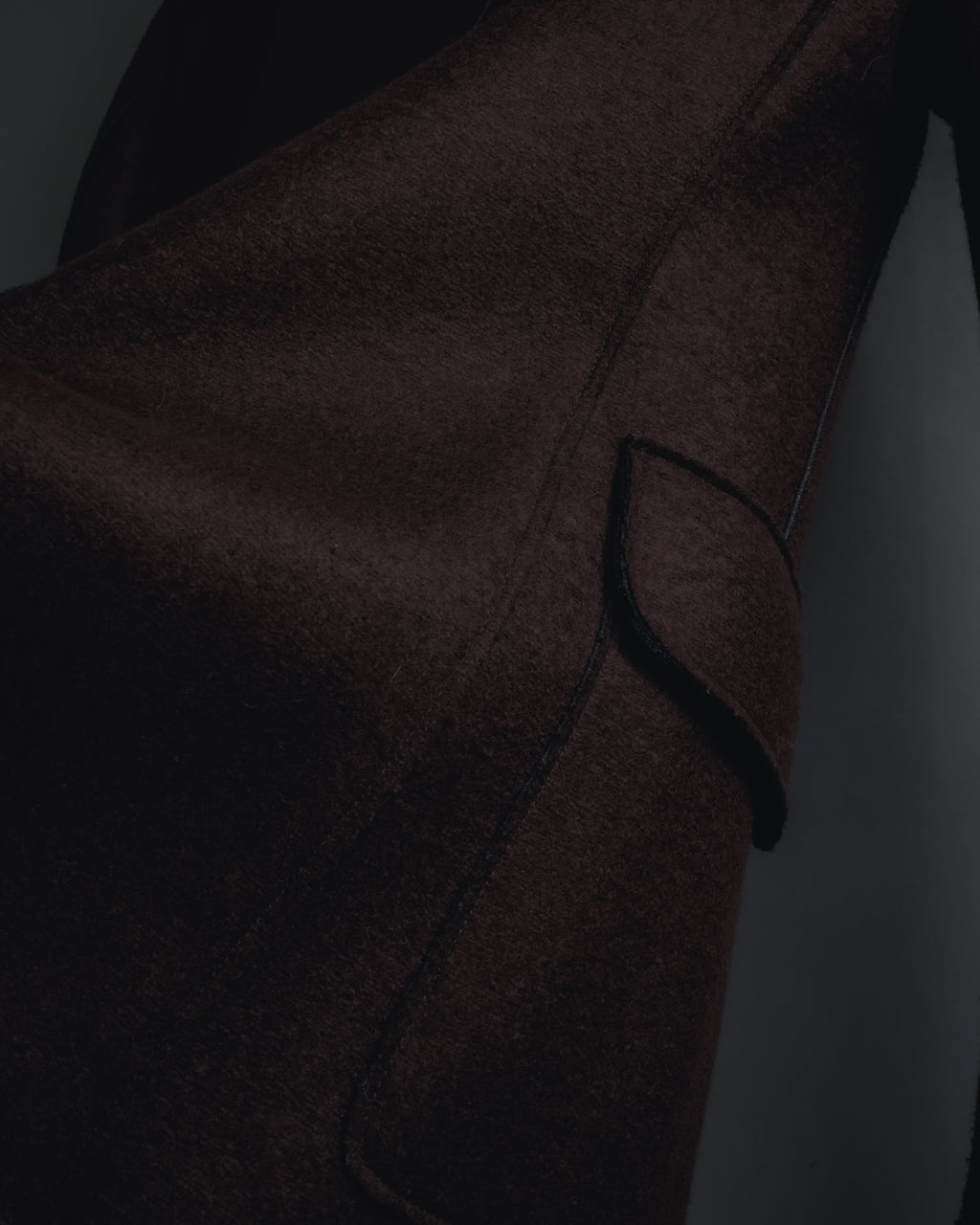 "BOB" Brushed wool single-breasted coat