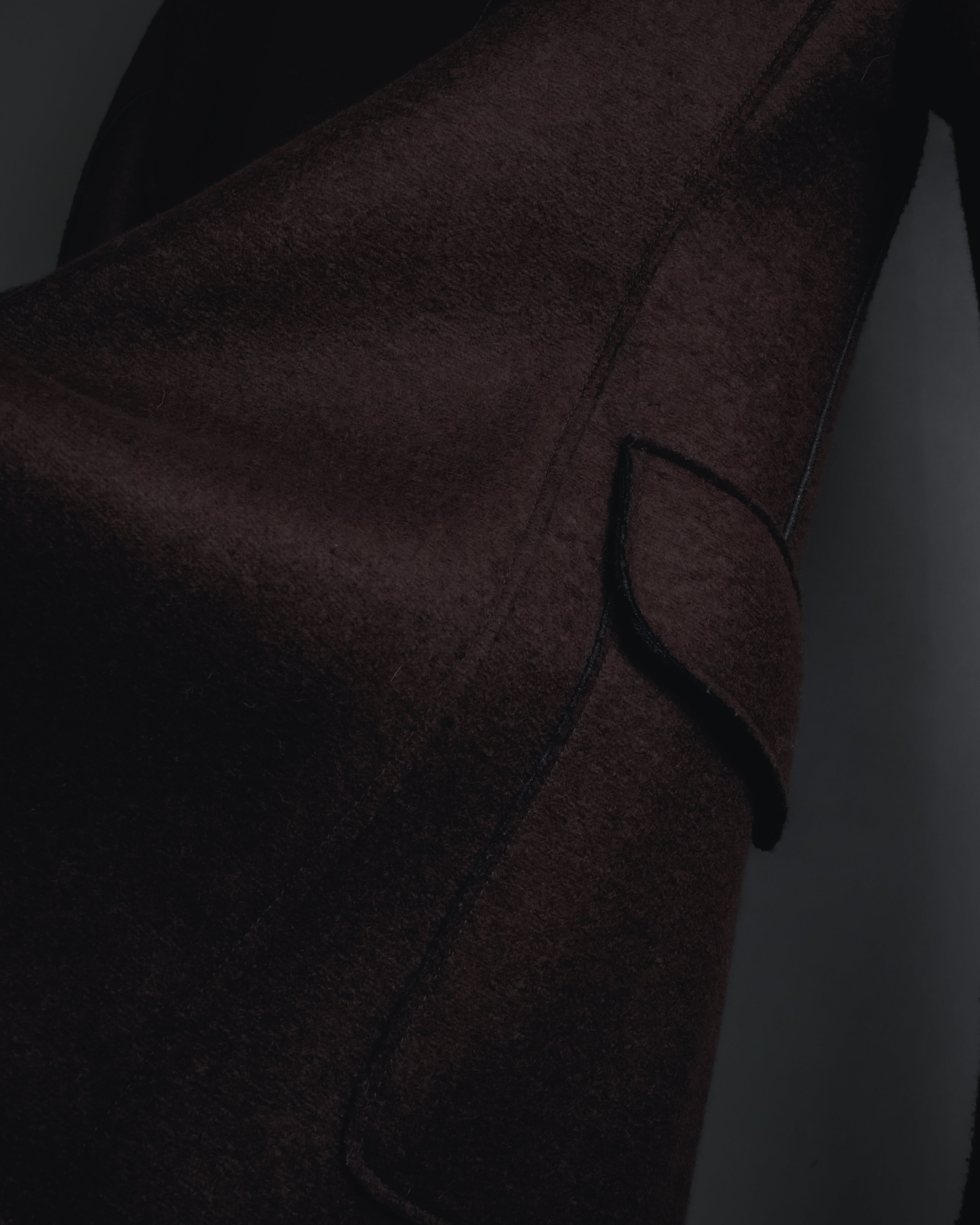 "BOB" Brushed wool single-breasted coat