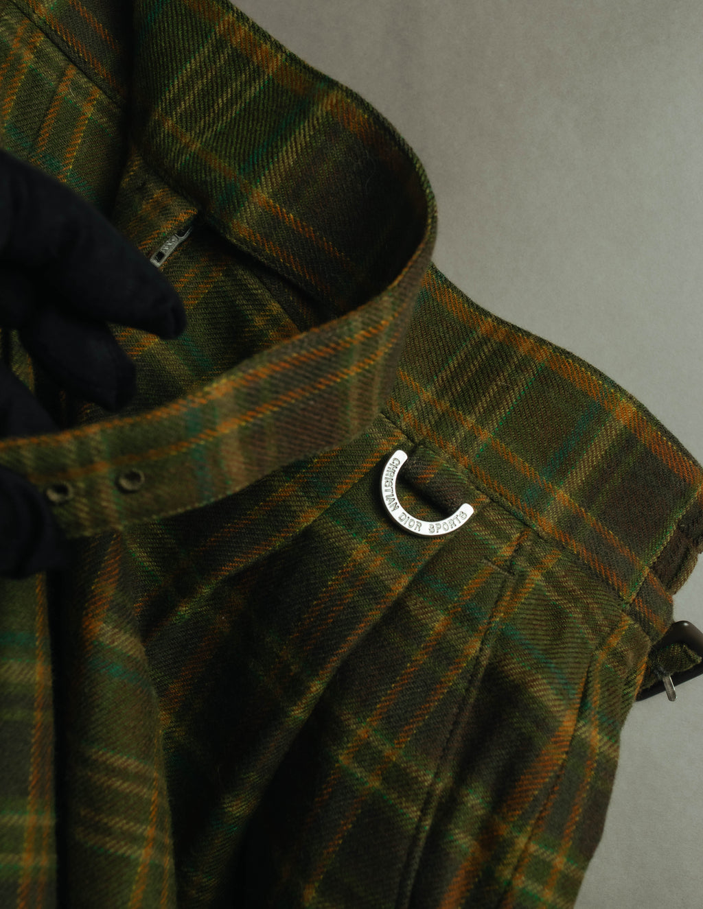 "Christian Dior" 80's-90's Wool plaid blouson and trousers set