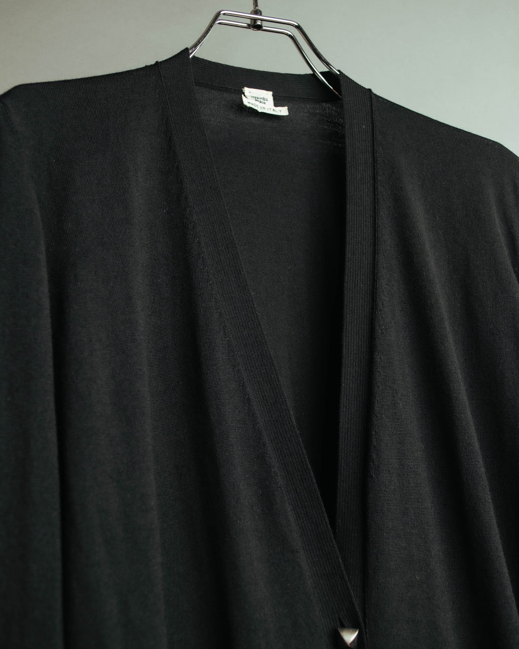 "Hermès" 90's-00's Medor button wool knit cardigan