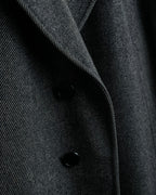 "Burberrys" diagonal striped pure new wool long coat