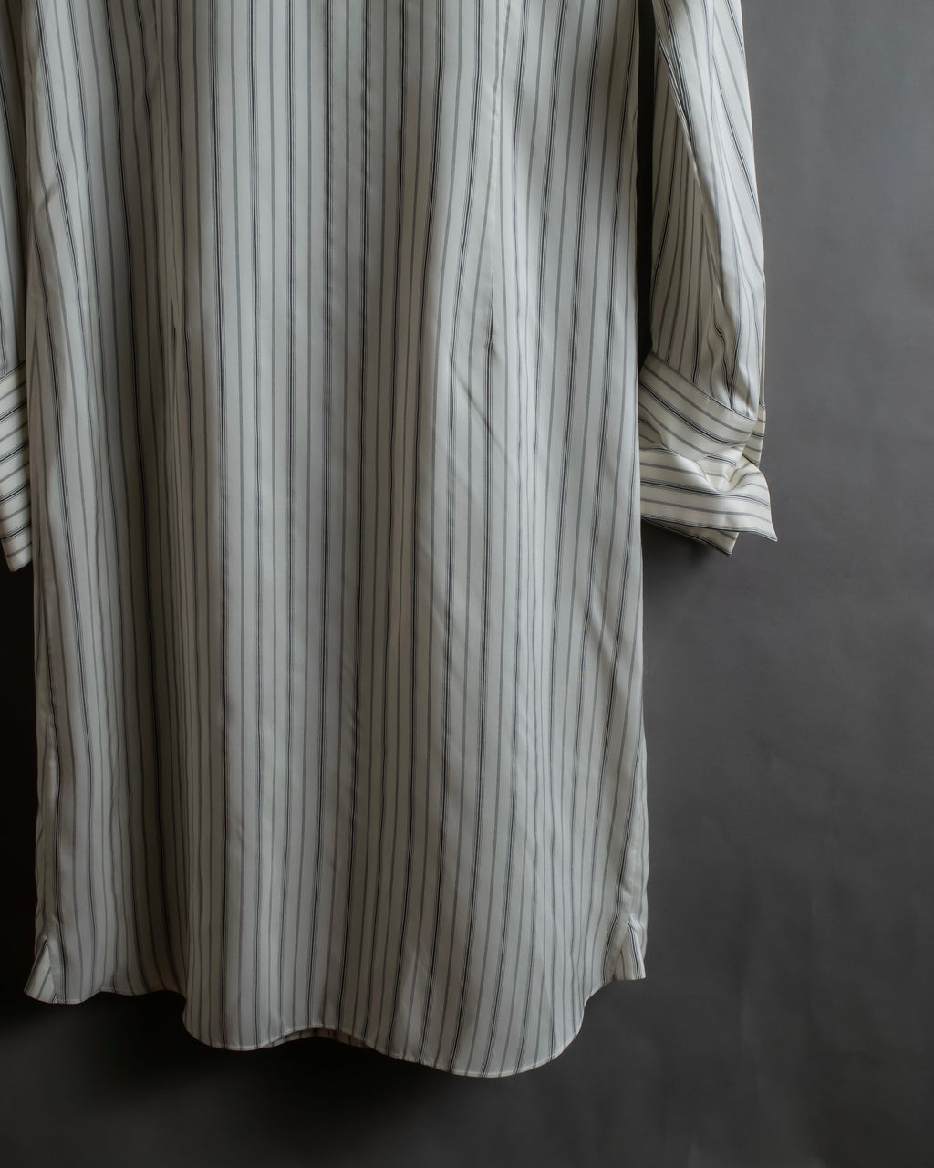 "MAISON MARGIELA" 16SS bowtie design striped long shirt