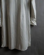 "MAISON MARGIELA" 16SS bowtie design striped long shirt