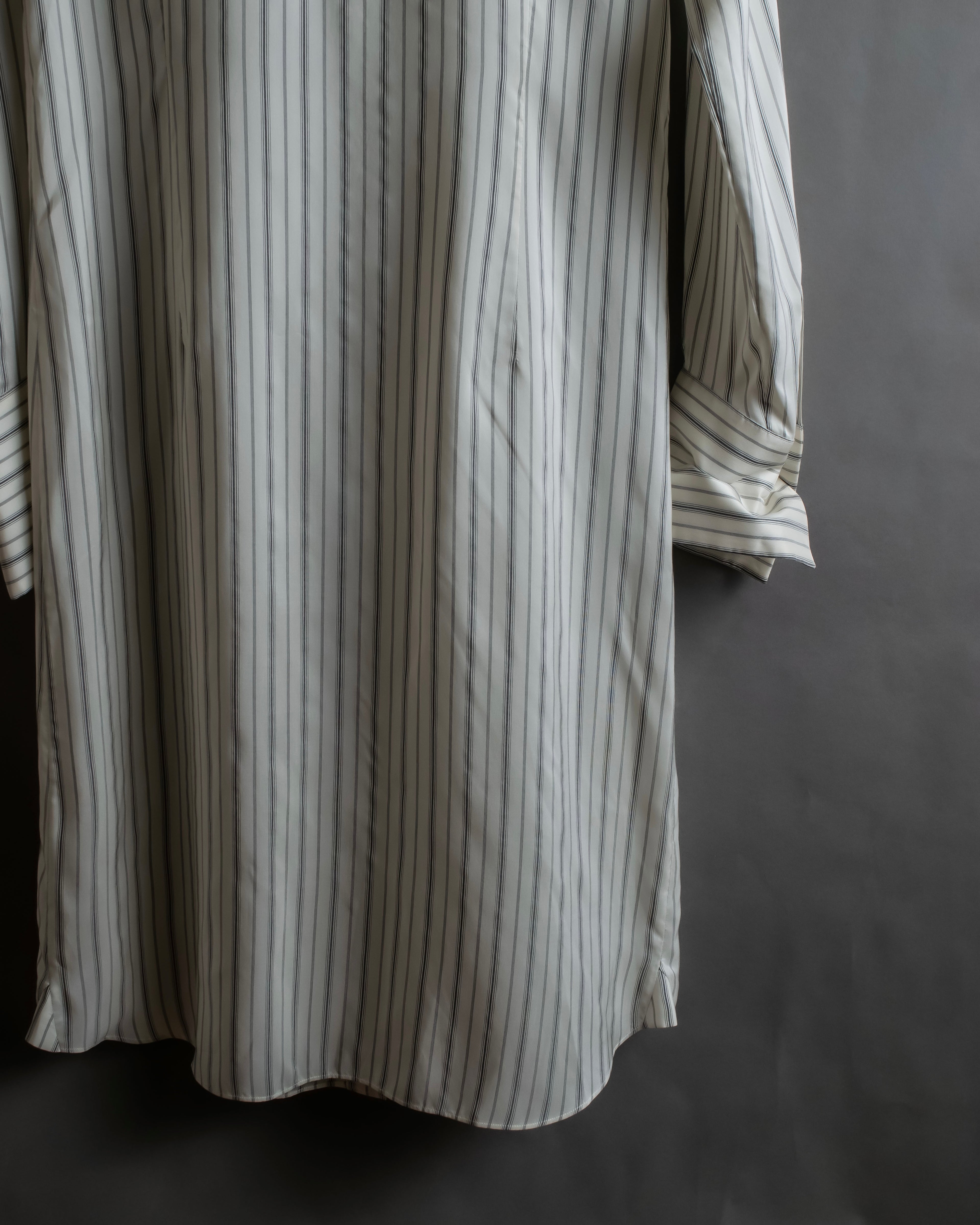 "MAISON MARGIELA" 16SS bowtie design striped long shirt