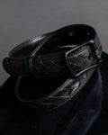 "BOTTEGA VENETA" Intrecciato technique leather belt