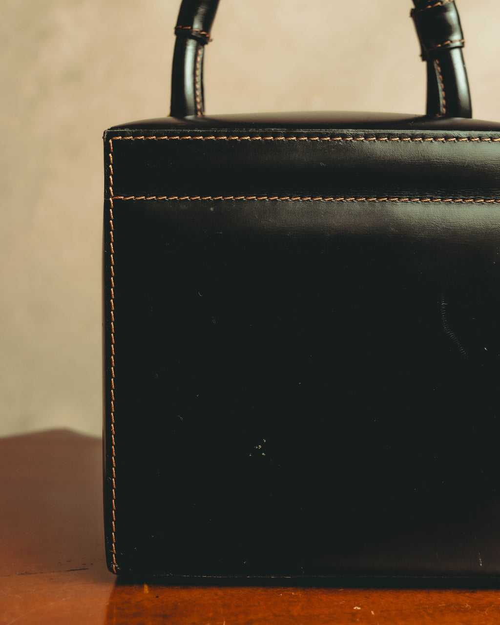 -SPECIAL- “LOEWE” Late 80’s-90’s Structured box vanity top handle bag