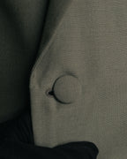 "PRADA" 2012AW Wool-mohair tailored jacket with contrast collar detail