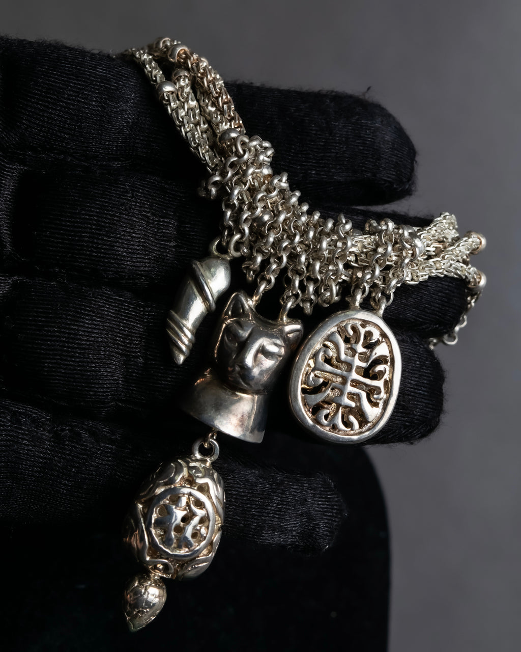 "Folli Follie" Symbolic charm design chain necklace