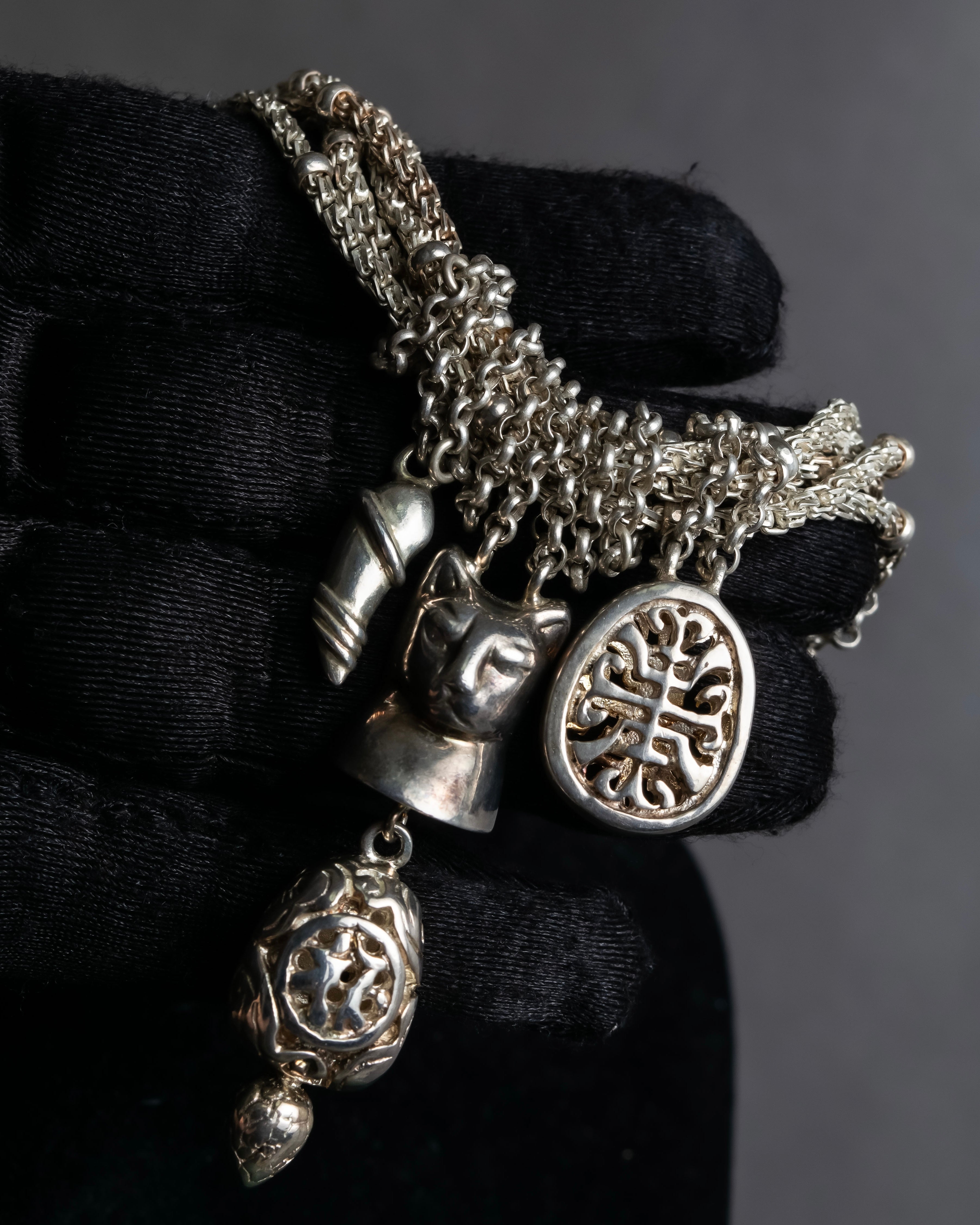 "Folli Follie" Symbolic charm design chain necklace