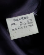 "Junko Yamamoto" Fur-trimmed design long cashmere blend coat