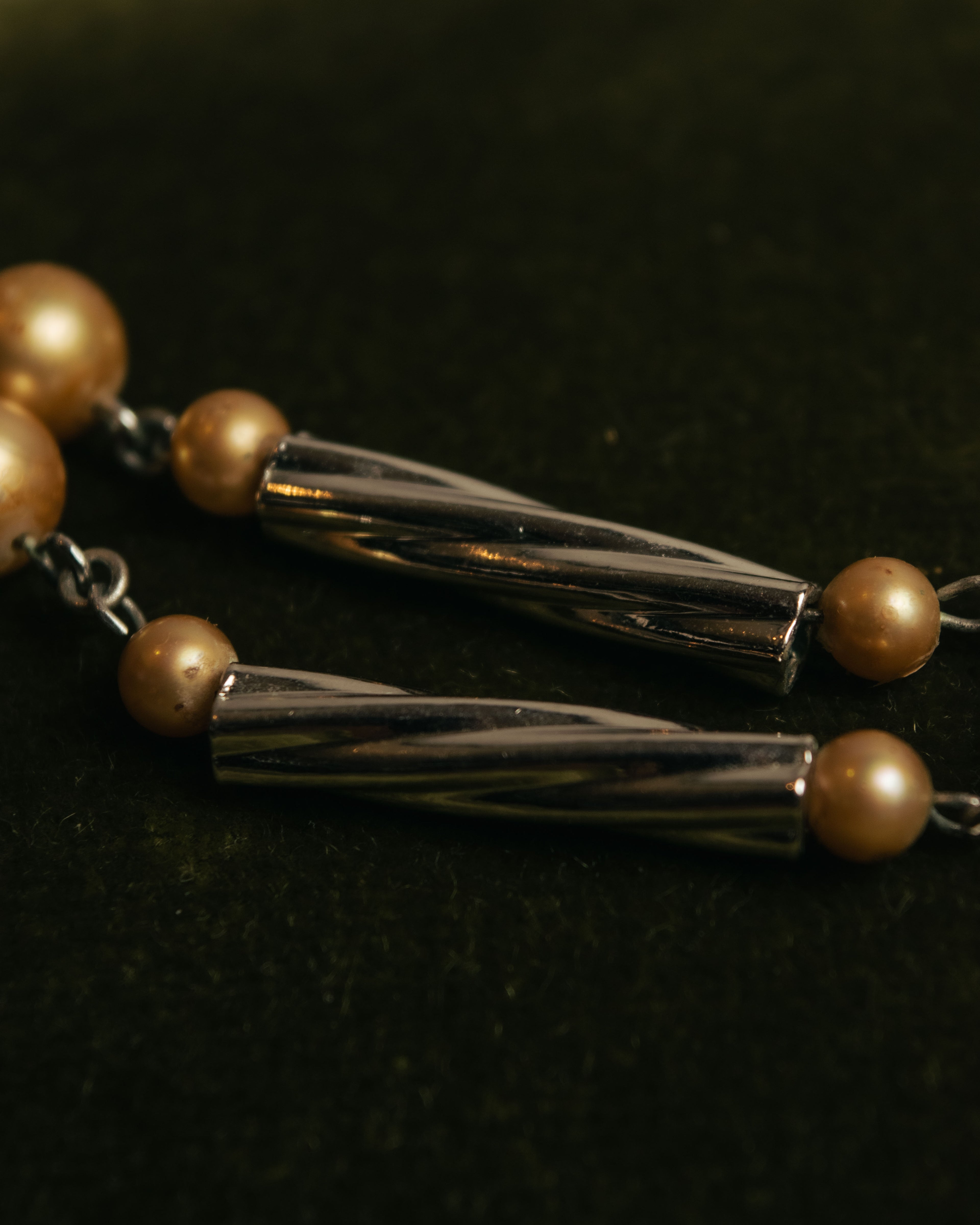 “Yves Saint Laurent” 80’s-90’s Cassandra logo mixed bead long necklace