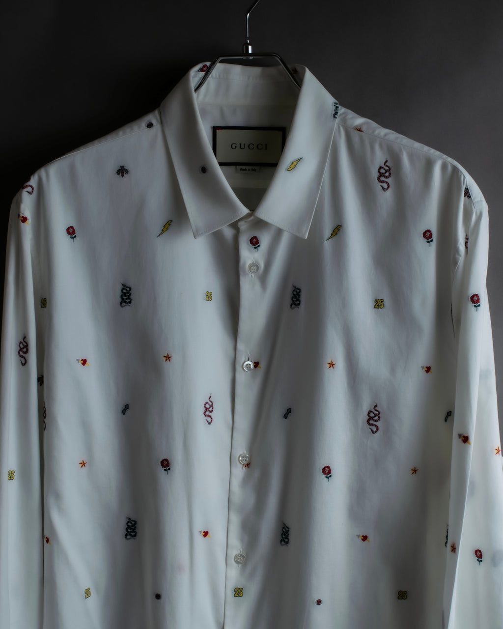 "GUCCI" Michele period iconic motif embroidered shirt