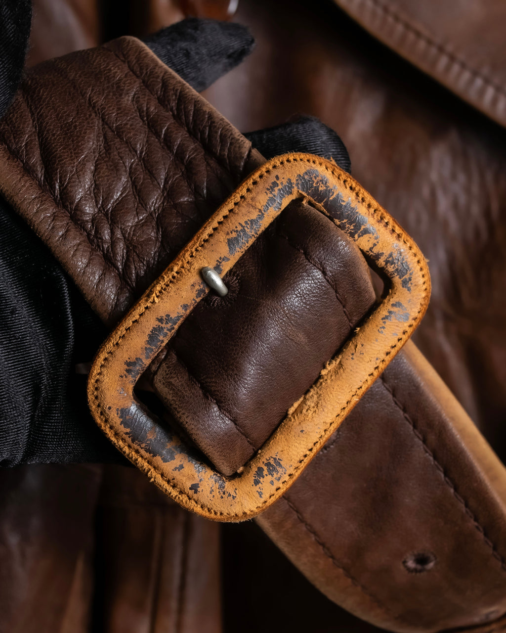 "Burberrys" Vintage-inspired leather oversized trench coat