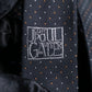 "JEAN PAUL GAULTIER" 100% silk white＆orange dot pattern neck tie